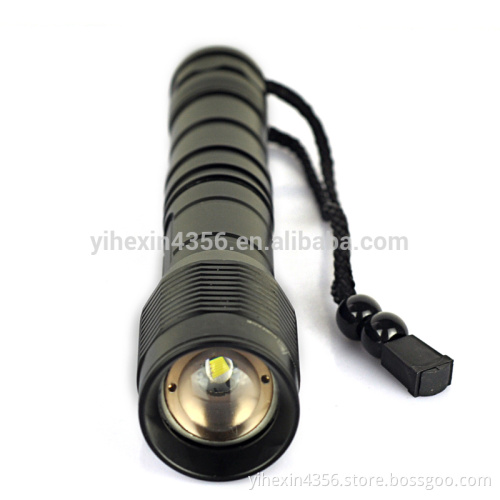 Boruit High Power Zoom Rechargeable Tactical CREE T6 LED Flashlight